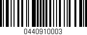 Código de barras (EAN, GTIN, SKU, ISBN): '0440910003'
