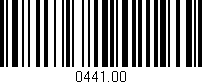 Código de barras (EAN, GTIN, SKU, ISBN): '0441.00'