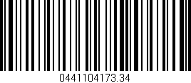 Código de barras (EAN, GTIN, SKU, ISBN): '0441104173.34'