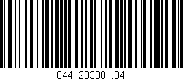 Código de barras (EAN, GTIN, SKU, ISBN): '0441233001.34'