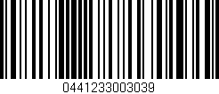 Código de barras (EAN, GTIN, SKU, ISBN): '0441233003039'