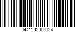 Código de barras (EAN, GTIN, SKU, ISBN): '0441233008034'