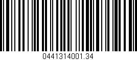 Código de barras (EAN, GTIN, SKU, ISBN): '0441314001.34'