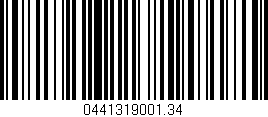 Código de barras (EAN, GTIN, SKU, ISBN): '0441319001.34'