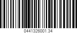 Código de barras (EAN, GTIN, SKU, ISBN): '0441326001.34'