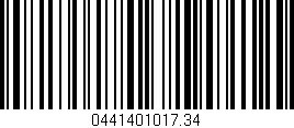 Código de barras (EAN, GTIN, SKU, ISBN): '0441401017.34'
