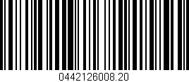 Código de barras (EAN, GTIN, SKU, ISBN): '0442126008.20'