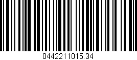 Código de barras (EAN, GTIN, SKU, ISBN): '0442211015.34'