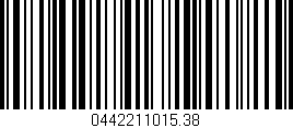 Código de barras (EAN, GTIN, SKU, ISBN): '0442211015.38'