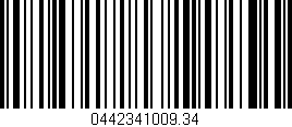 Código de barras (EAN, GTIN, SKU, ISBN): '0442341009.34'