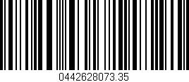 Código de barras (EAN, GTIN, SKU, ISBN): '0442628073.35'
