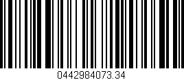 Código de barras (EAN, GTIN, SKU, ISBN): '0442984073.34'