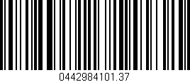 Código de barras (EAN, GTIN, SKU, ISBN): '0442984101.37'