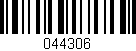 Código de barras (EAN, GTIN, SKU, ISBN): '044306'