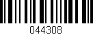 Código de barras (EAN, GTIN, SKU, ISBN): '044308'