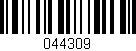 Código de barras (EAN, GTIN, SKU, ISBN): '044309'