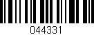 Código de barras (EAN, GTIN, SKU, ISBN): '044331'