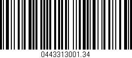 Código de barras (EAN, GTIN, SKU, ISBN): '0443313001.34'