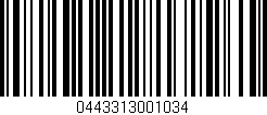 Código de barras (EAN, GTIN, SKU, ISBN): '0443313001034'