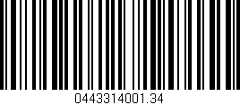 Código de barras (EAN, GTIN, SKU, ISBN): '0443314001.34'