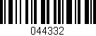 Código de barras (EAN, GTIN, SKU, ISBN): '044332'