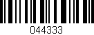 Código de barras (EAN, GTIN, SKU, ISBN): '044333'