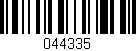 Código de barras (EAN, GTIN, SKU, ISBN): '044335'