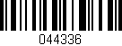 Código de barras (EAN, GTIN, SKU, ISBN): '044336'