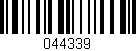 Código de barras (EAN, GTIN, SKU, ISBN): '044339'