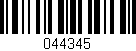 Código de barras (EAN, GTIN, SKU, ISBN): '044345'
