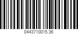 Código de barras (EAN, GTIN, SKU, ISBN): '0443710015.36'