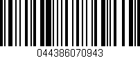 Código de barras (EAN, GTIN, SKU, ISBN): '044386070943'