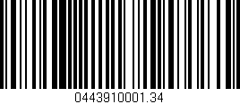 Código de barras (EAN, GTIN, SKU, ISBN): '0443910001.34'