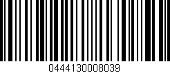 Código de barras (EAN, GTIN, SKU, ISBN): '0444130008039'
