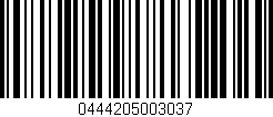Código de barras (EAN, GTIN, SKU, ISBN): '0444205003037'