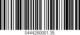 Código de barras (EAN, GTIN, SKU, ISBN): '0444260001.35'