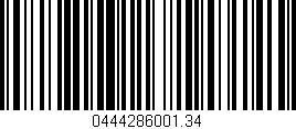 Código de barras (EAN, GTIN, SKU, ISBN): '0444286001.34'