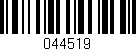 Código de barras (EAN, GTIN, SKU, ISBN): '044519'