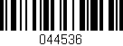 Código de barras (EAN, GTIN, SKU, ISBN): '044536'