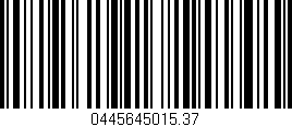Código de barras (EAN, GTIN, SKU, ISBN): '0445645015.37'