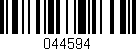 Código de barras (EAN, GTIN, SKU, ISBN): '044594'
