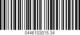 Código de barras (EAN, GTIN, SKU, ISBN): '0446103015.34'