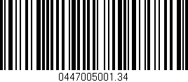 Código de barras (EAN, GTIN, SKU, ISBN): '0447005001.34'