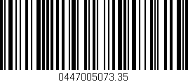 Código de barras (EAN, GTIN, SKU, ISBN): '0447005073.35'