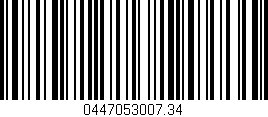 Código de barras (EAN, GTIN, SKU, ISBN): '0447053007.34'