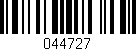 Código de barras (EAN, GTIN, SKU, ISBN): '044727'