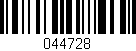 Código de barras (EAN, GTIN, SKU, ISBN): '044728'