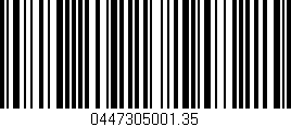 Código de barras (EAN, GTIN, SKU, ISBN): '0447305001.35'