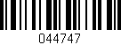 Código de barras (EAN, GTIN, SKU, ISBN): '044747'