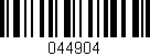 Código de barras (EAN, GTIN, SKU, ISBN): '044904'